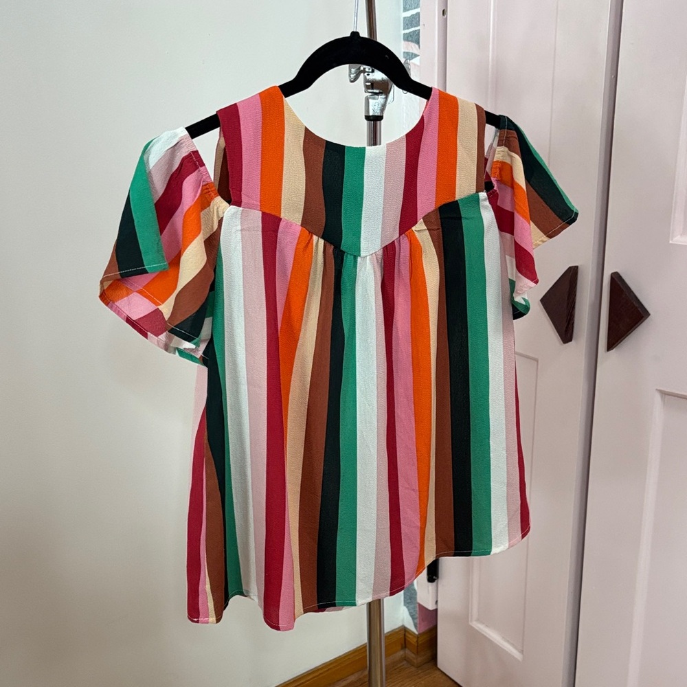 Multicolor Striped Women's Blouse